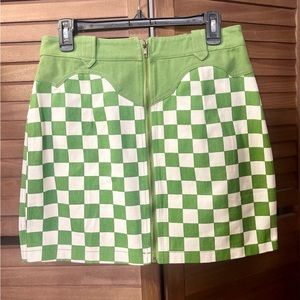 💚🏁 Green Checkered Mini Skirt 🏁💚